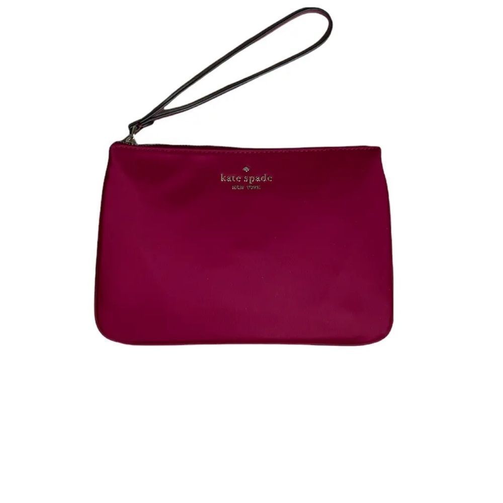 NWT | KATE SPADE |  Chelsea Nylon Medium Wristlet Pouch Cranberry